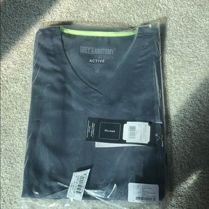 Grey’s Anatomy scrub top XS dark grey